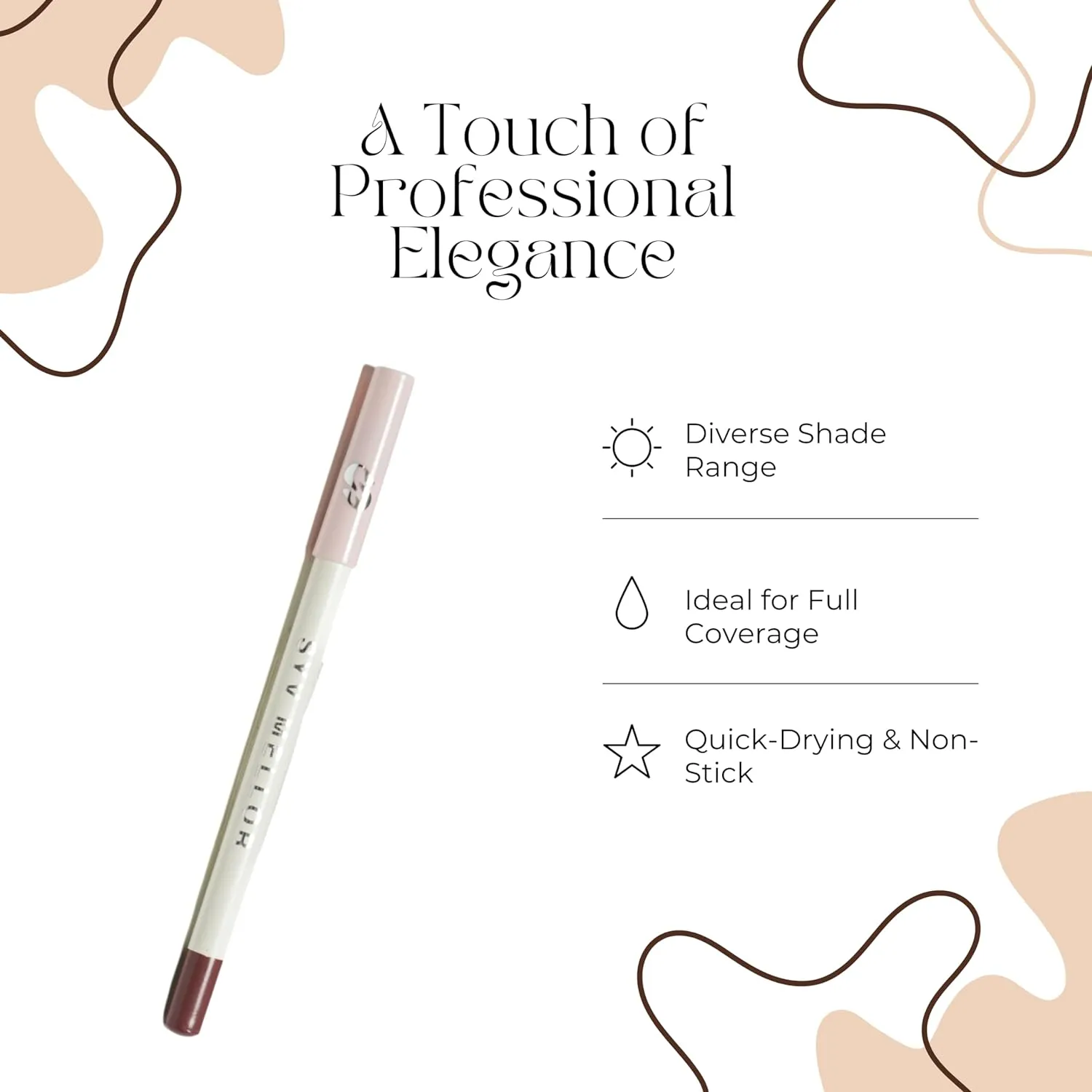Lip Liner Perfect Pout Matte Retractable Slim Lip Pencil Face Makeup Longwear Rich Lip Colors Smudge Proof Formula with Long Lasting - Waterproof Lip Liner - Faded