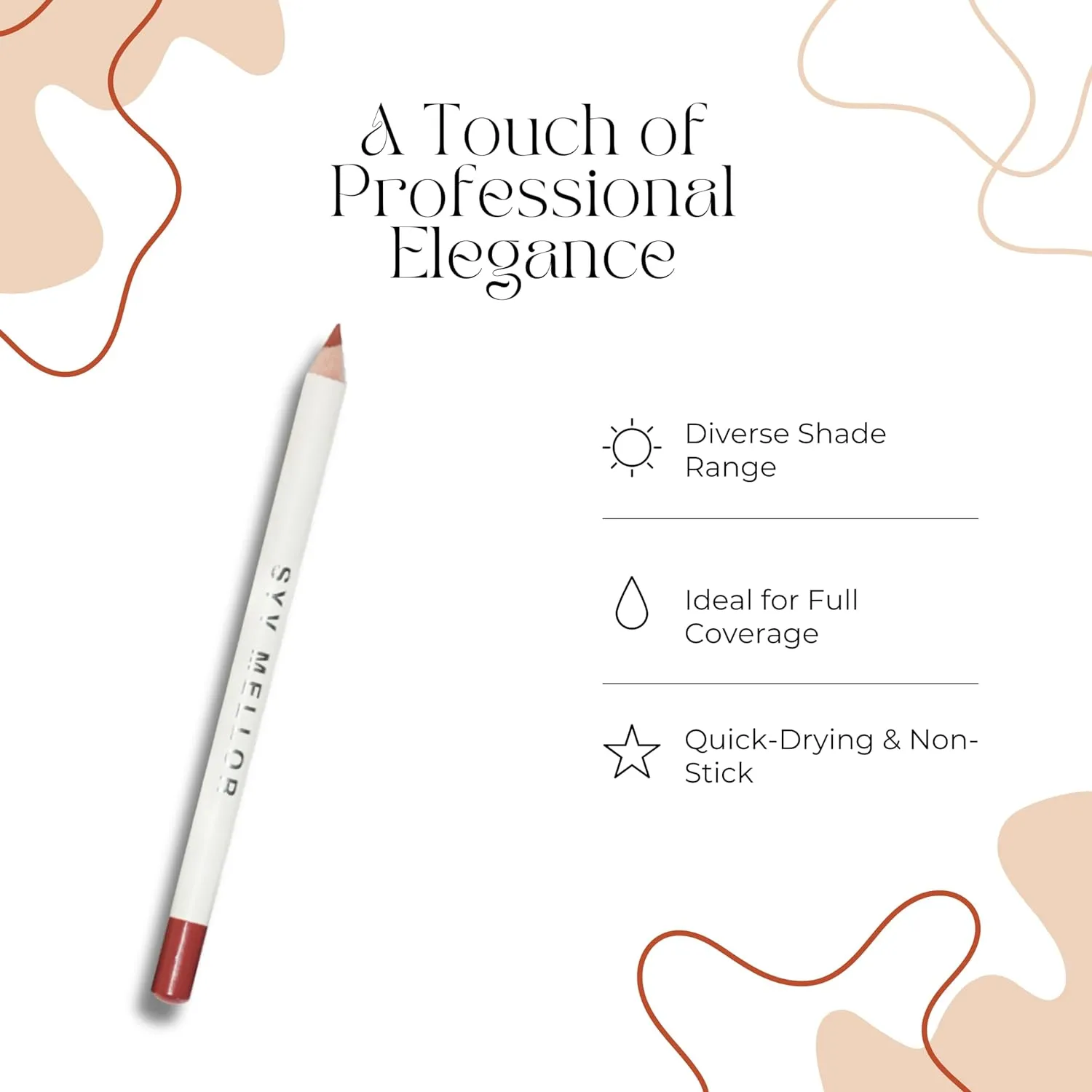 Lip Liner Perfect Pout Matte Retractable Slim Lip Pencil Face Makeup Longwear Rich Lip Colors Smudge Proof Formula with Long Lasting - Waterproof Lip Liner - Mood