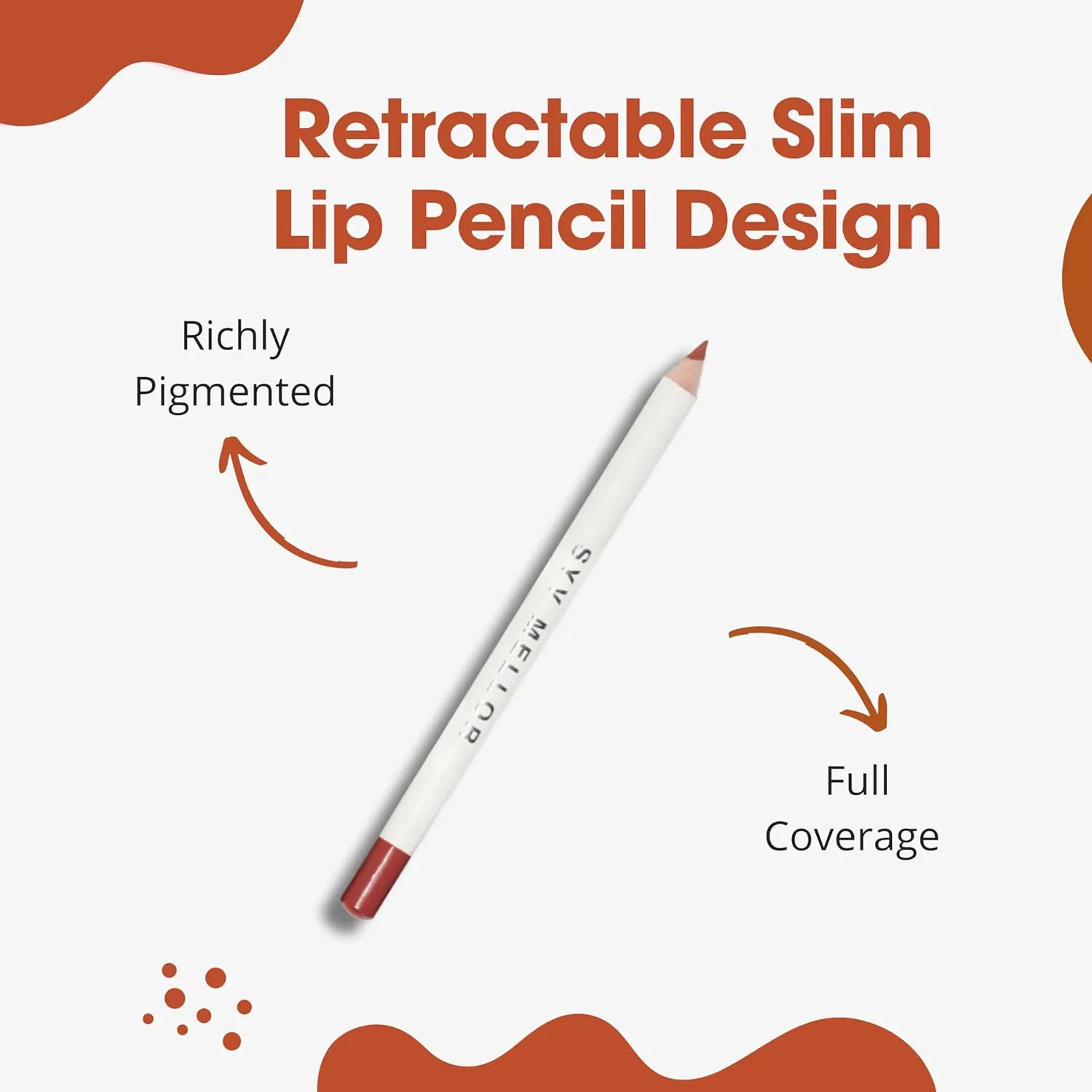 Lip Liner Perfect Pout Matte Retractable Slim Lip Pencil Face Makeup Longwear Rich Lip Colors Smudge Proof Formula with Long Lasting - Waterproof Lip Liner - Mood