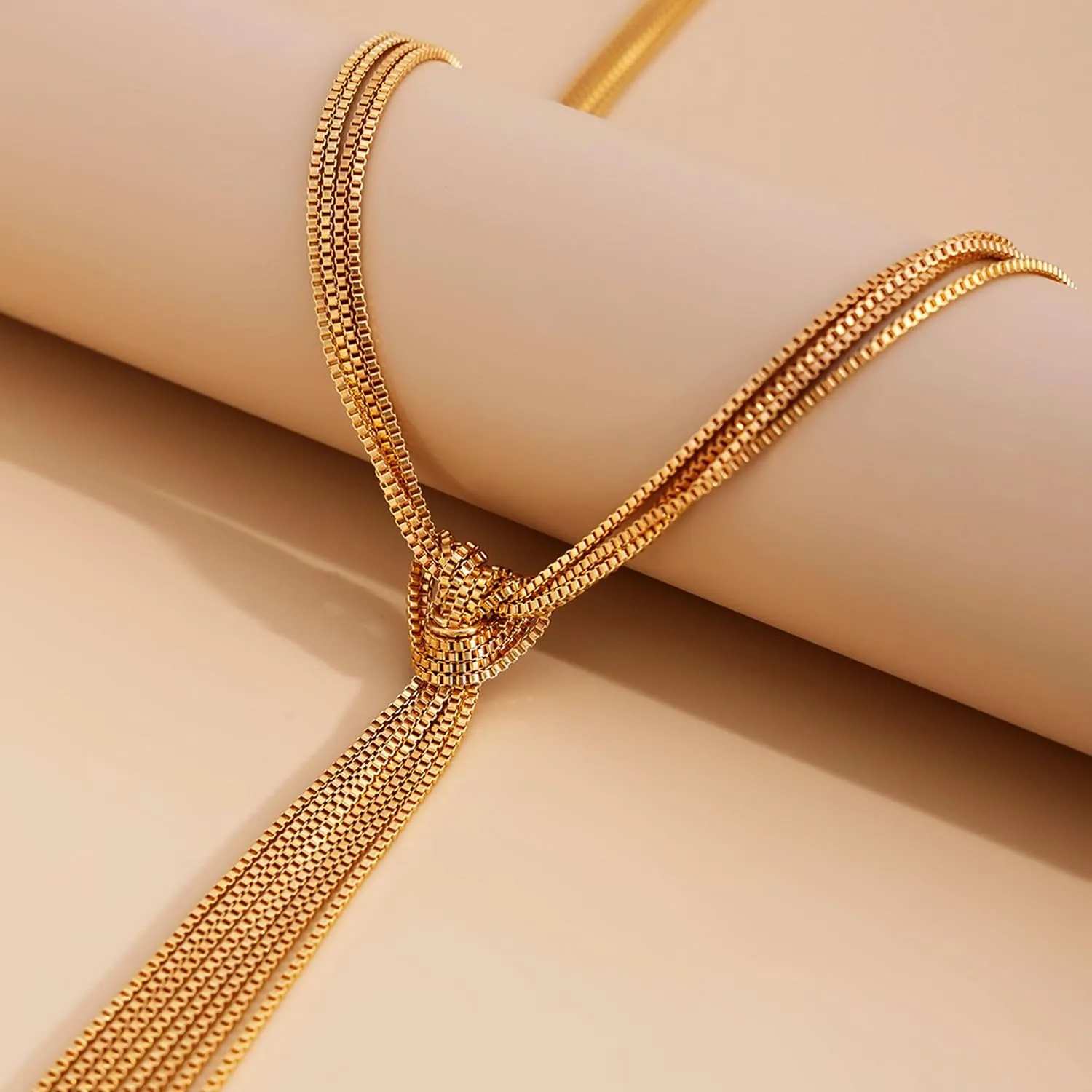 Long Gold Lariat Necklace for Women - Y-Drop Chain Design Everyday Layered Jewelry with Adjustable Length for Minimalist Style
