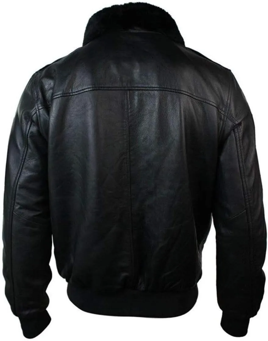 LP-FACON Men's A2 Jacket Flight Pilot Aviator USAAF Air Force Distressed Brown Bomber Leather Outerwear
