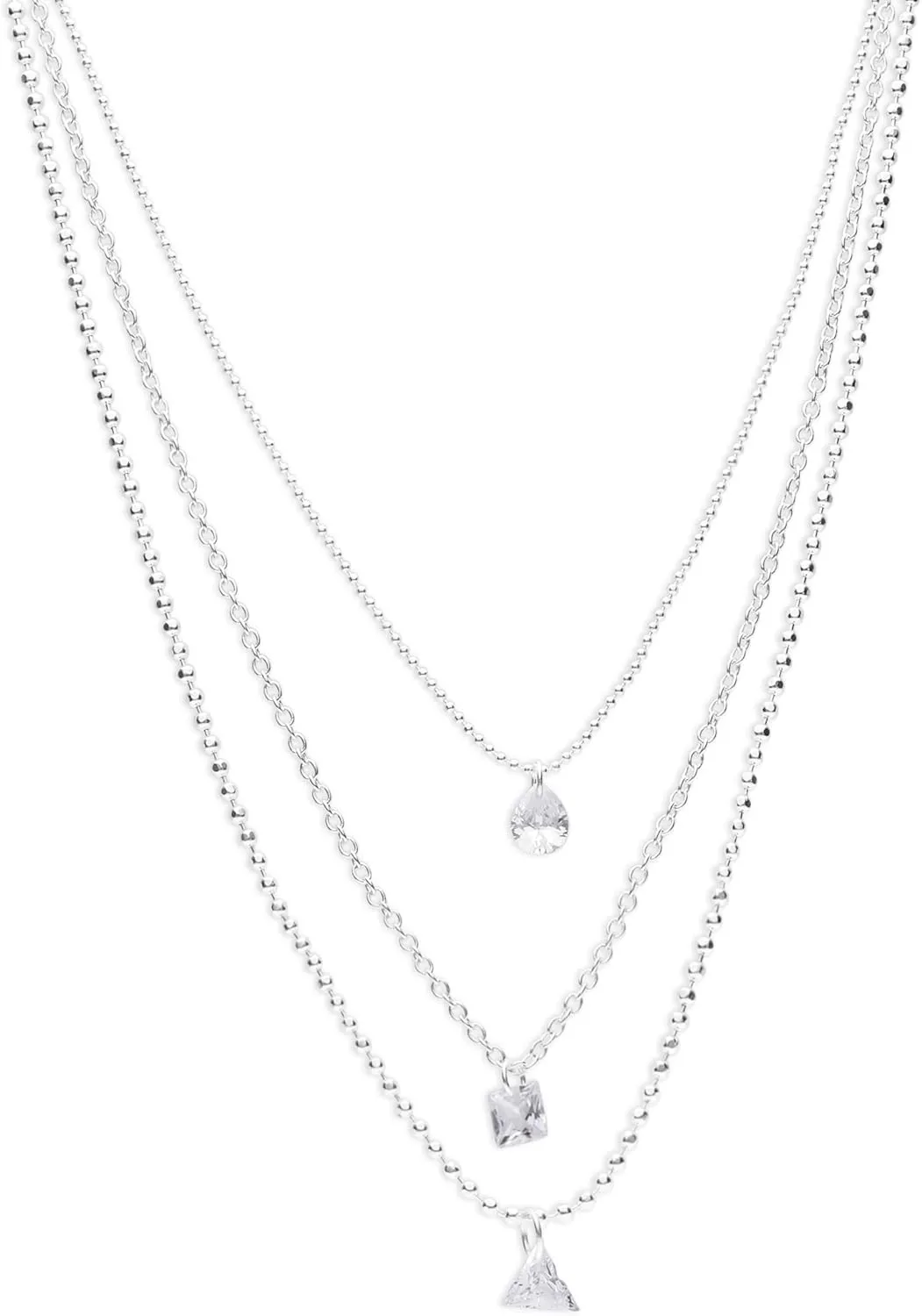 Lucky Brand Delicate Layer Necklace,Silver,One Size