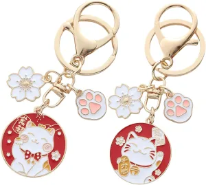 Lucky Cat Keychain Cute Key Chains for Women Cute Wallet keychain for Girls
