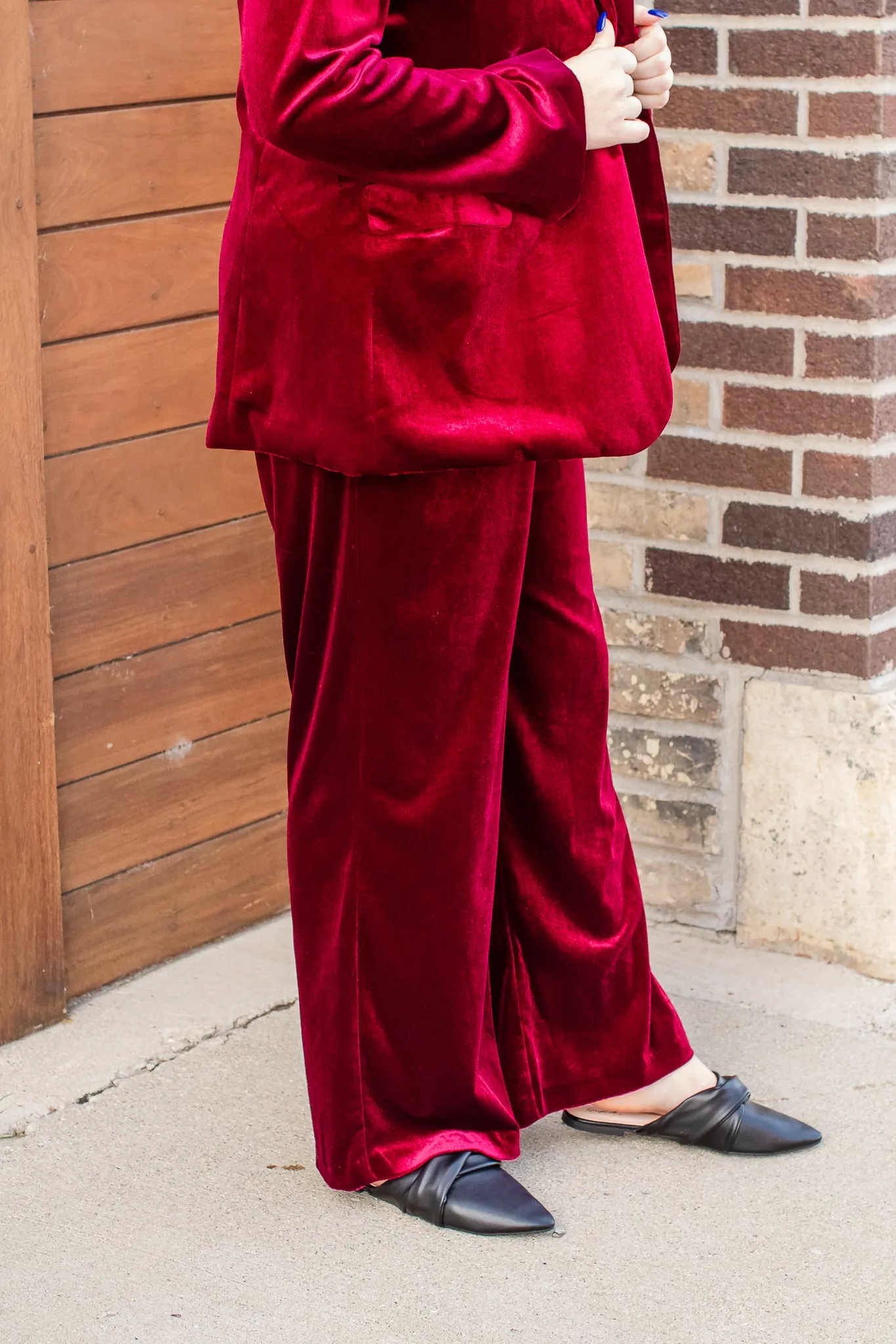 Luxurious Velvet Wide Leg Pants