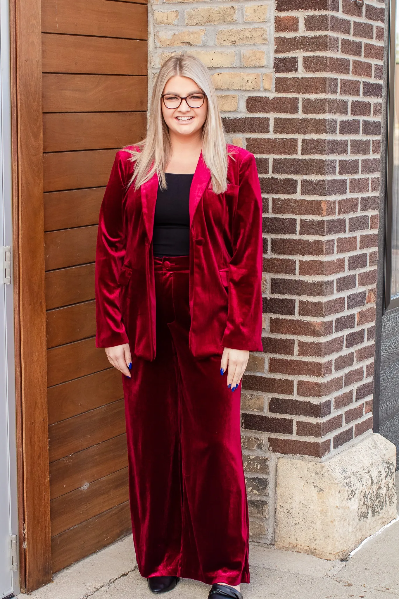 Luxurious Velvet Wide Leg Pants