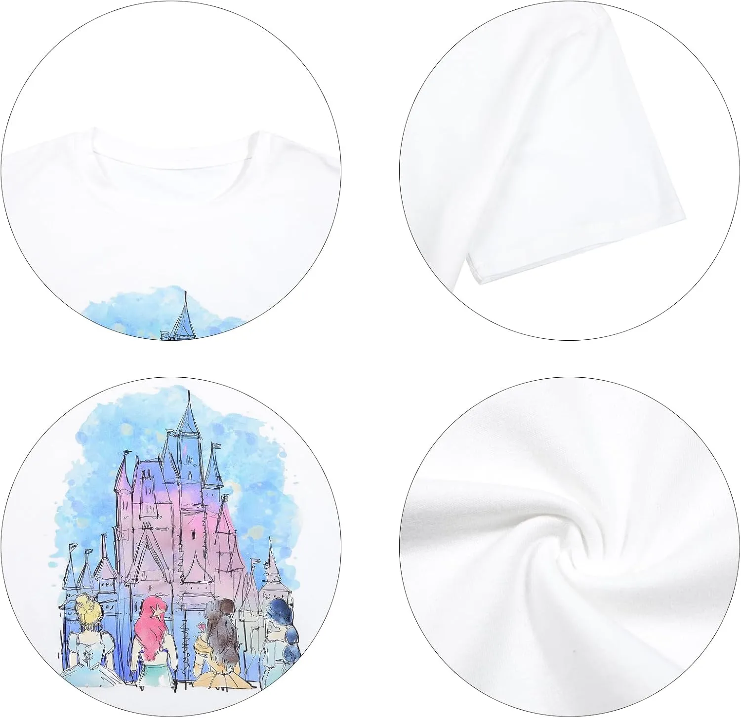 Magic Kingdom Shirts Castle T Shirts for Women Princess Castle Shirt Funny Vacation Trip Tee Casual Holiday Top