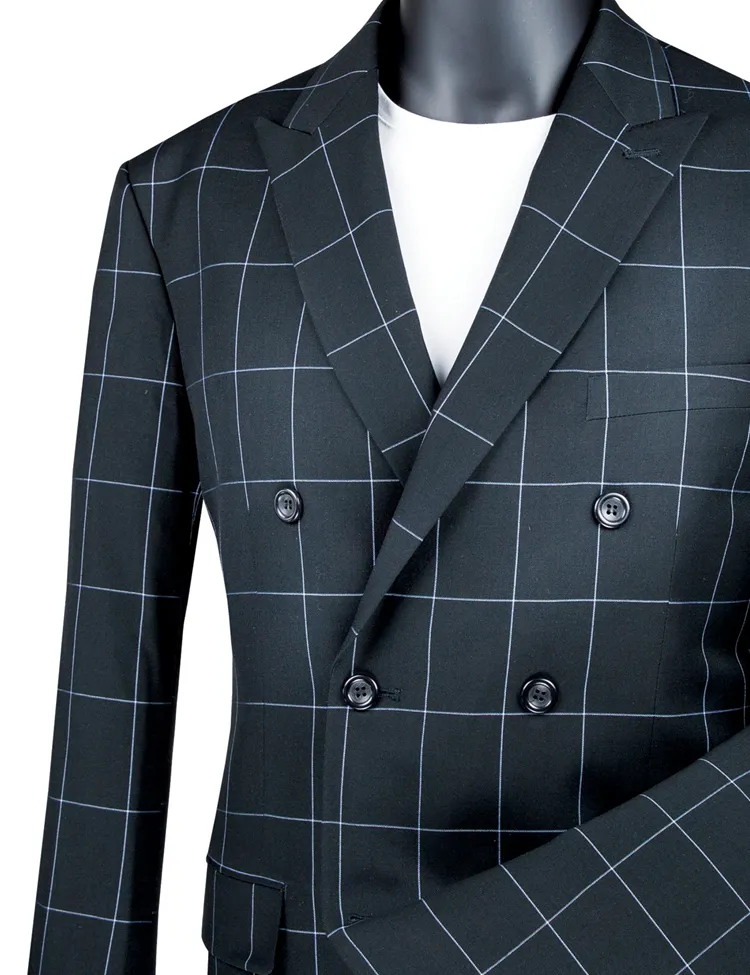 Men Modern Fit Suit MDW-1-Black