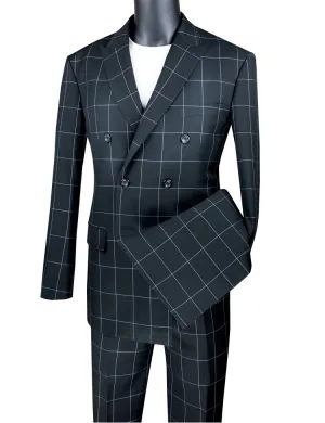 Men Modern Fit Suit MDW-1-Black