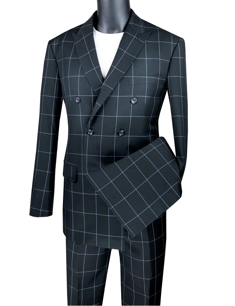 Men Modern Fit Suit MDW-1-Black