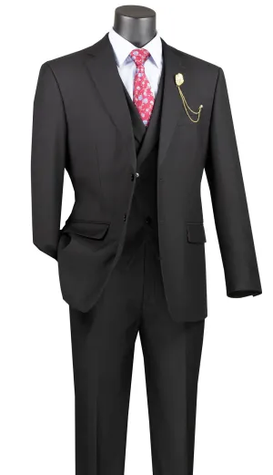 Men Modern Fit Suit MV2TRC-Black