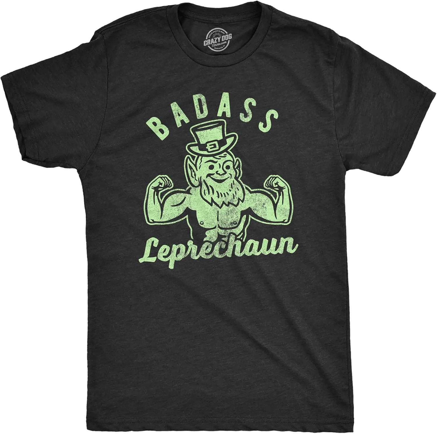 Mens Badass Leprechaun T Shirt Funny Fitness Workout St Patricks Day Irish Graphic Tee