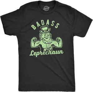 Mens Badass Leprechaun T Shirt Funny Fitness Workout St Patricks Day Irish Graphic Tee