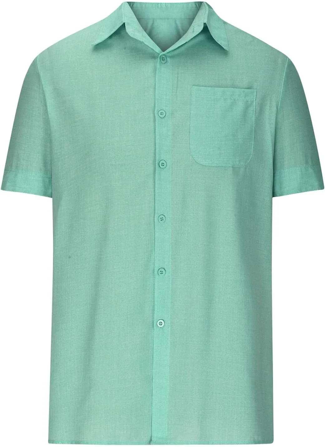 Mens Button Down Short Sleeve Textured Wrinkle Free Stretch Shirts Business Casual Work Dress Shirts Hawaiian Outfits Clothes