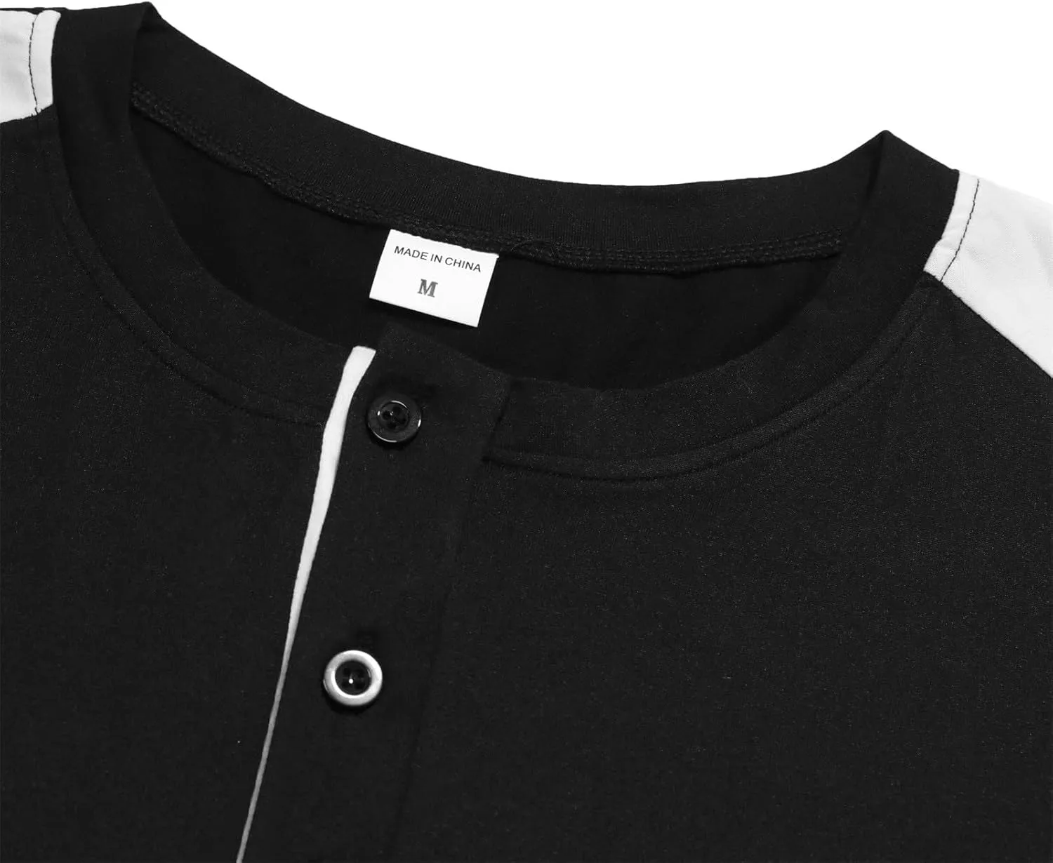Men's Cotton Linen Henley Shirt Short Sleeve Band Collar Solid Hippie Casual Summer Beach T-Shirts with Pocket