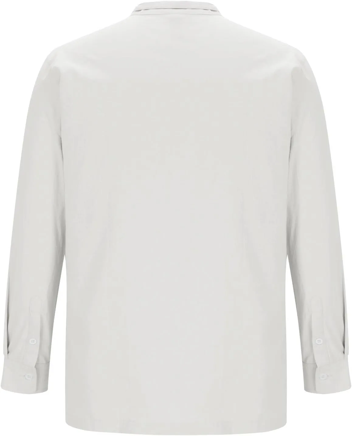 Mens Double-Breasted Shirts Linen Casual Fashion Button Down Shirts Long Sleeve Soft Stretch Collar Fall Tops