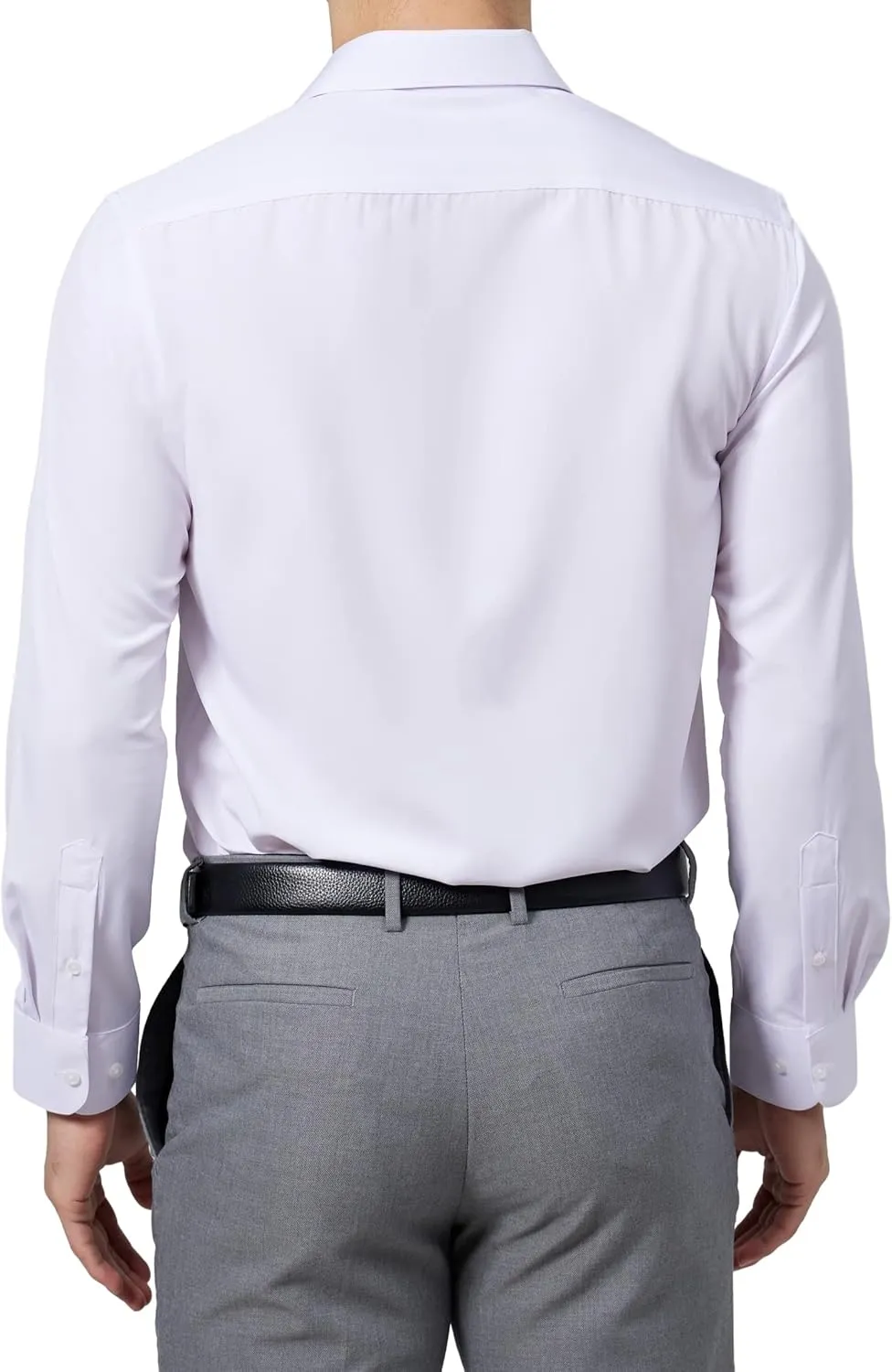 Mens Dress Shirts Slim Fit Long Sleeve Solid Button Down Shirt Stretch Wrinkle Free Moisture Wicking Cooling