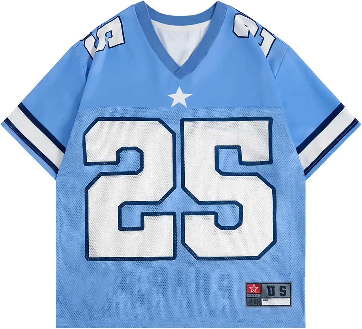 Men's Number Graphic Jersey Shirts Short Sleeve Striped Casual T Shirt Top Athletic Sports Jersey T Shirts Streetwear