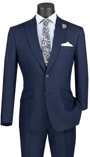 Men's Slim Fit Suit S2RW-1-Navy