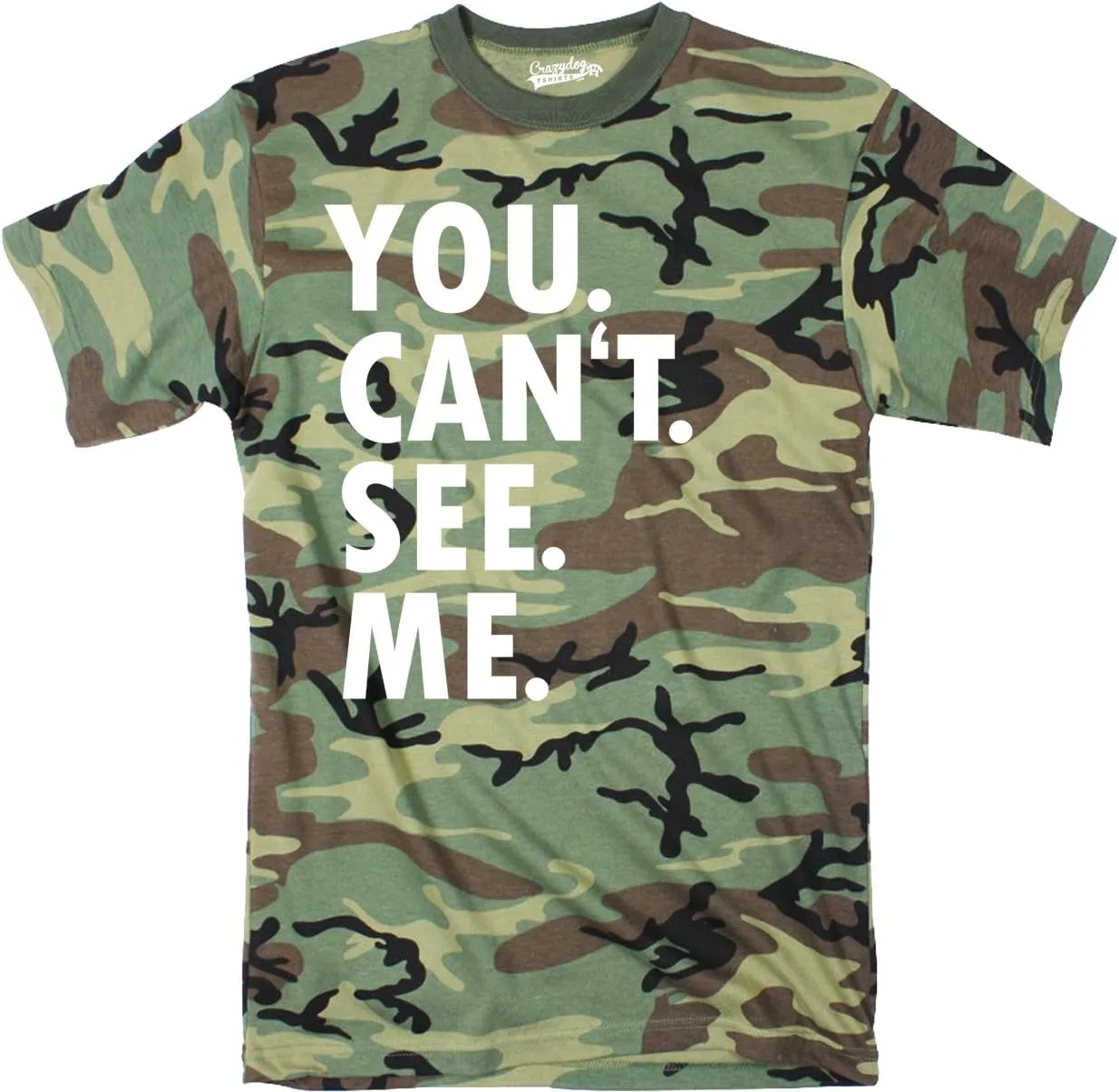 Mens You Cant See Me T Shirt Funny Hunting Camouflage Sarcastic Adult Humor Tee