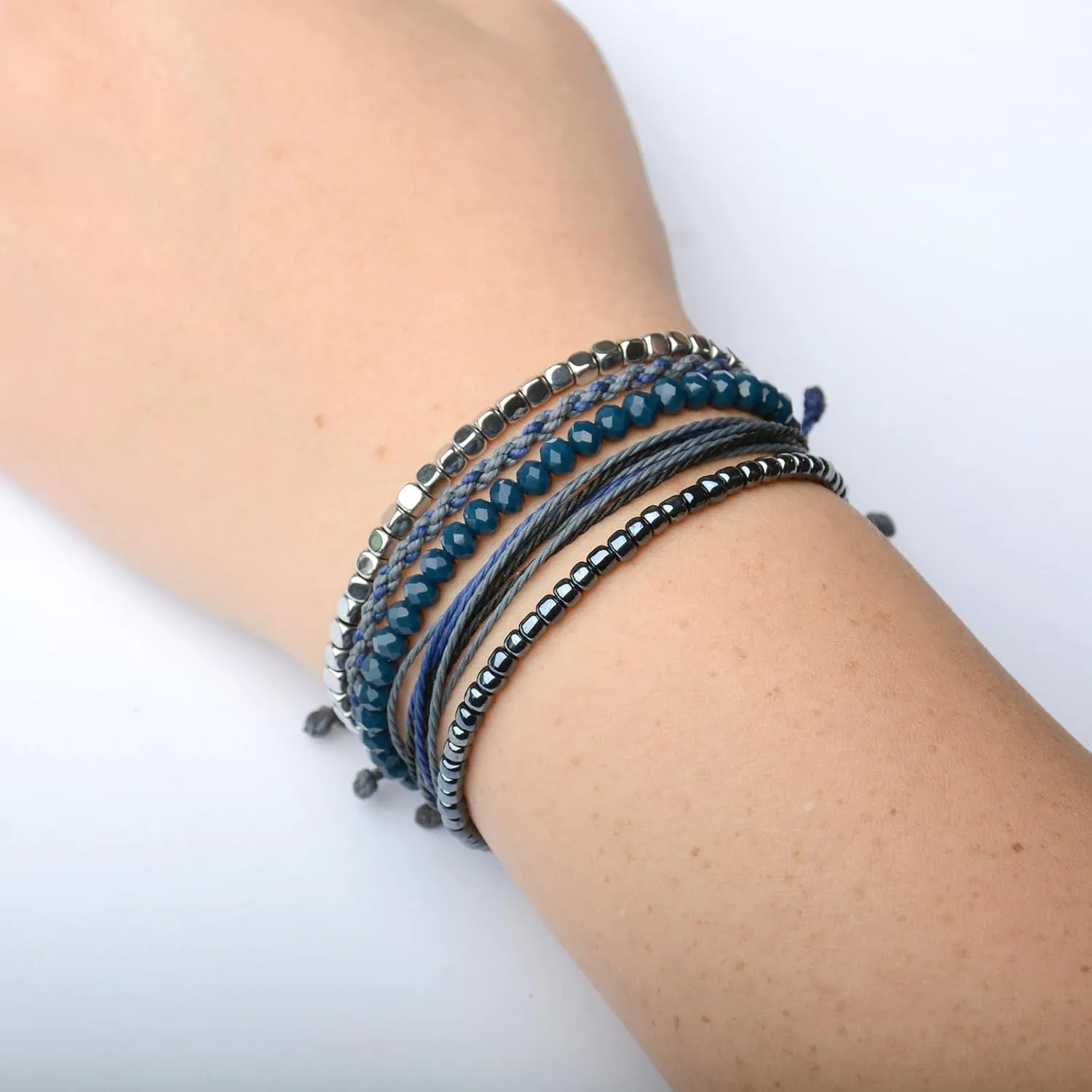 Mezcla Vida Handmade Waterproof Rope Bracelets Pack String & Beaded Bracelet Stack - Set of 5 Stackable Bracelets For Women, Summer Accessories & Bohemian Bracelets for Teen Girls