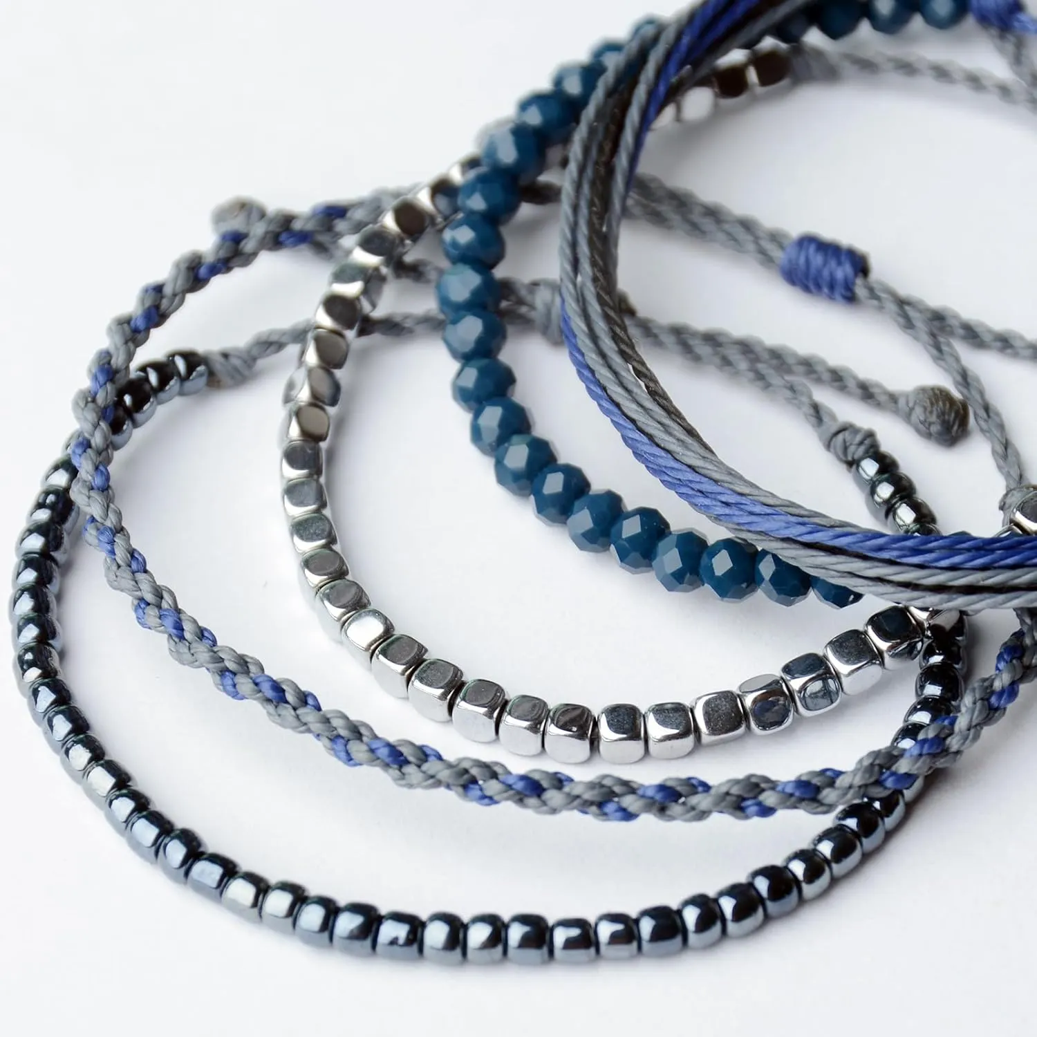 Mezcla Vida Handmade Waterproof Rope Bracelets Pack String & Beaded Bracelet Stack - Set of 5 Stackable Bracelets For Women, Summer Accessories & Bohemian Bracelets for Teen Girls