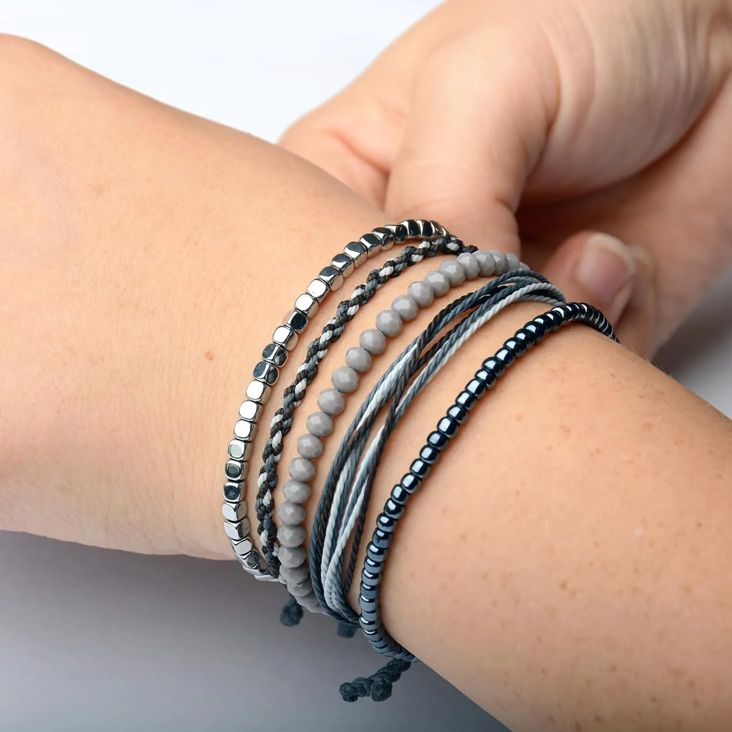Mezcla Vida Handmade Waterproof Rope Bracelets Pack String & Beaded Bracelet Stack - Set of 5 Stackable Bracelets For Women, Summer Accessories & Bohemian Bracelets for Teen Girls