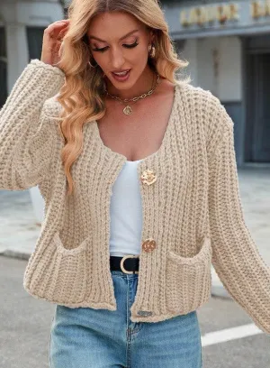 Miss Sparkling Cropped Knit Cardigan