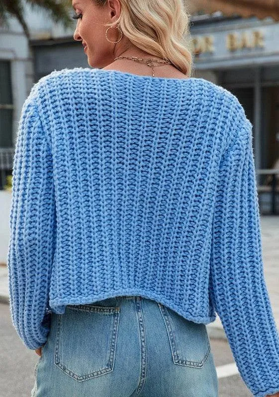Miss Sparkling Cropped Knit Cardigan