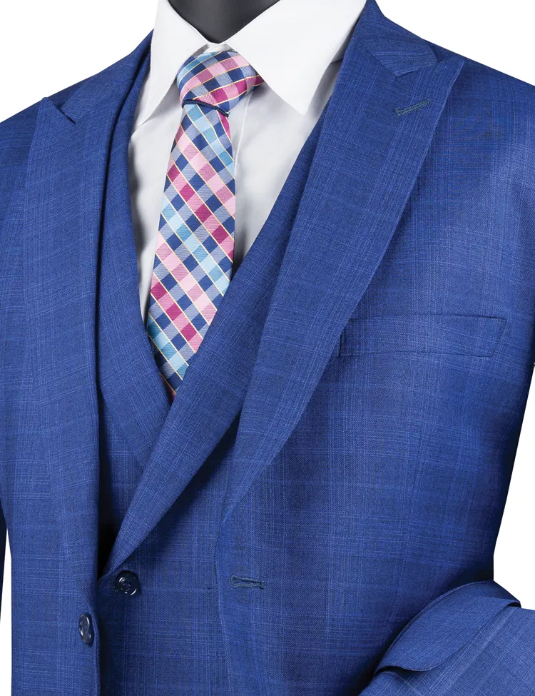 Modern Fit Men Suit MV2W-1-Blue