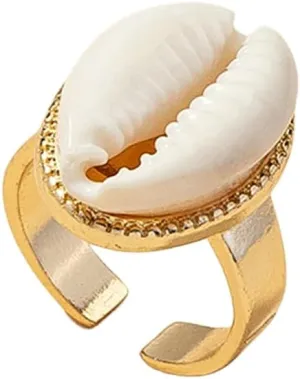Mrotrida Shell Ring for Women Fashion Natural Sea Shell Finger Rings Bohemian Midi Rings