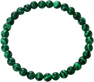 New 2025 6Mm Malachite Beads Bracelet For Women Men Green Blue Natural Stone Strand Bracelets & Bangles Charm Yoga Prayer Jewelry Fashion Trendy Accessories Creative Gift