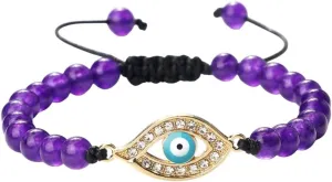 New 2025 Turkish Pendant Bracelet Lucky Natural Stone Beads Chain Handmade Bangles Prayer Jewelry Friend Couple Gift Fashion Trendy Accessories Creative