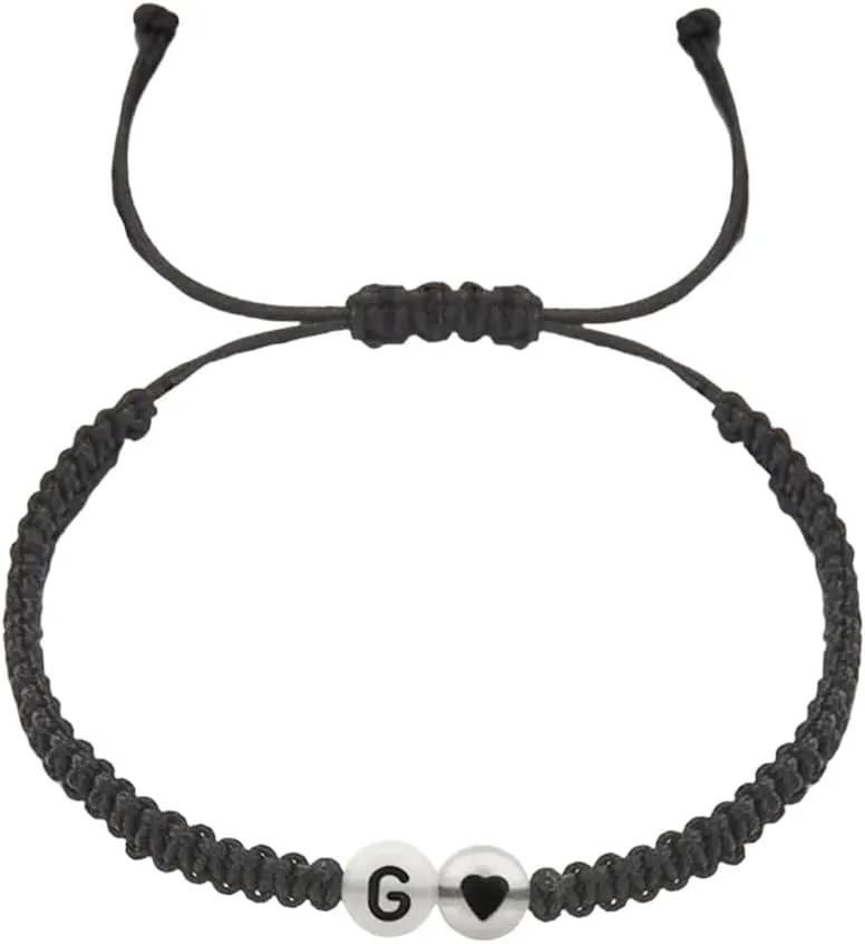 New 2025 Unisex 26 Letters Initial Heart Bracelets For Lovers A-Z Letter Luminous Personalized Name Bangles Women Men Friendship Decoration Jewelry Luxury Accessories Trendy For Women And Men