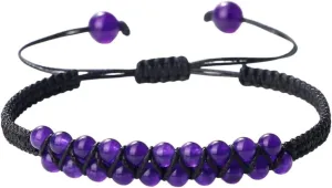 New 2025 Unisex 30 Styles Solid Color Natural Stone Handmade Knot Bracelet Bangles Buddhism Prayer Double Layer Beads Rope Gifts Jewelry Fashion Accessories Creative For Women And Men Men