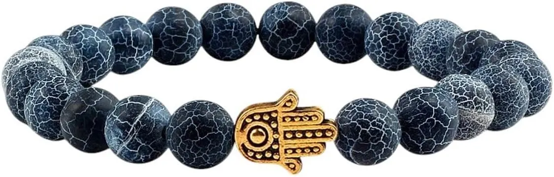 New 2025 Unisex Charms Men Black Lava Matte Beads Natural Volcanic Stone Bracelets Bangles Women Yoga Prayer Jewelry Gift Cute Hand Bracelet Fashion Trendy Accessories Creative For Women And Men