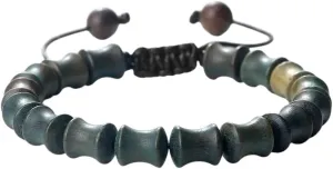 New 2025 Unisex Fashion Bamboo Joint Shape Bracelets For Men Natural Black Rosewood Sandalwood Bangles Couple Bracelet Women Prayer Jewelry Gift Trendy Accessories Creative For Women And Men