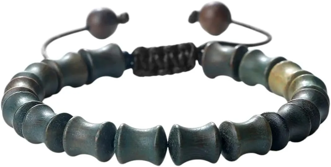 New 2025 Unisex Fashion Bamboo Joint Shape Bracelets For Men Natural Black Rosewood Sandalwood Bangles Couple Bracelet Women Prayer Jewelry Gift Trendy Accessories Creative For Women And Men