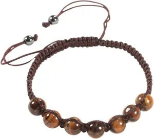 New 2025 Unisex Men Tiger Eye Beaded Bracelets Natural Lava Stone Bangles For Women Adjustable Bracelet Charm Yoga Prayer Jewelry Findings Fashion Trendy Accessories Creative Gift For Women And Men