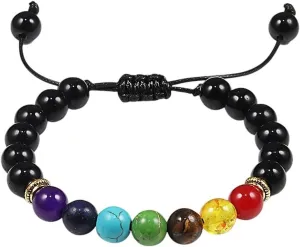 New 2025 Unisex Natural Stone Tiger Eye 7 Bracelets&Bangles Yoga Balance Beads Buddha Prayer Elastic Bracelet Men Pulseira Masculina Jewelry Fashion Trendy Accessories Creative Gift For Women And Men