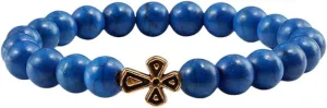 New 2025 Unisex Trendy Black Volcanic Lava Beads Men Bracelet Gold Color Cross Natural Stone Bracelets Women Meditation Prayer Bangles Jewelry Fashion Accessories Creative Gift For Women And Men