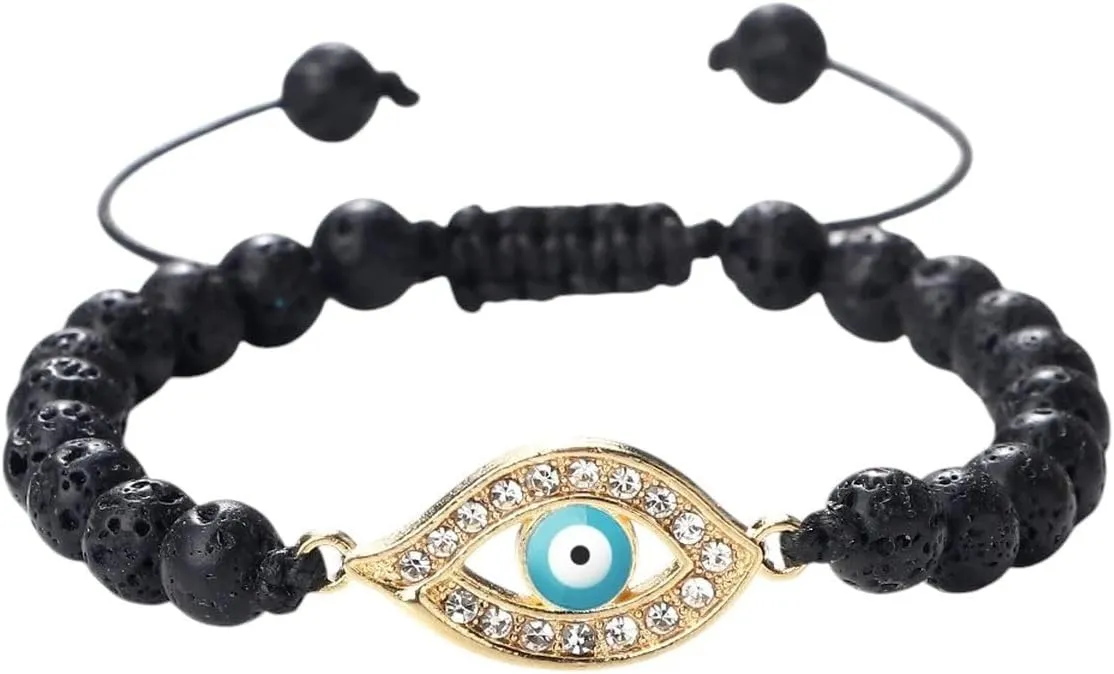 New 2025 Unisex Turkish Pendant Bracelet Lucky Natural Stone Beads Chain Handmade Bangles Prayer Jewelry Findings Friend Couple Gift Fashion Trendy Accessories Creative For Women And Men