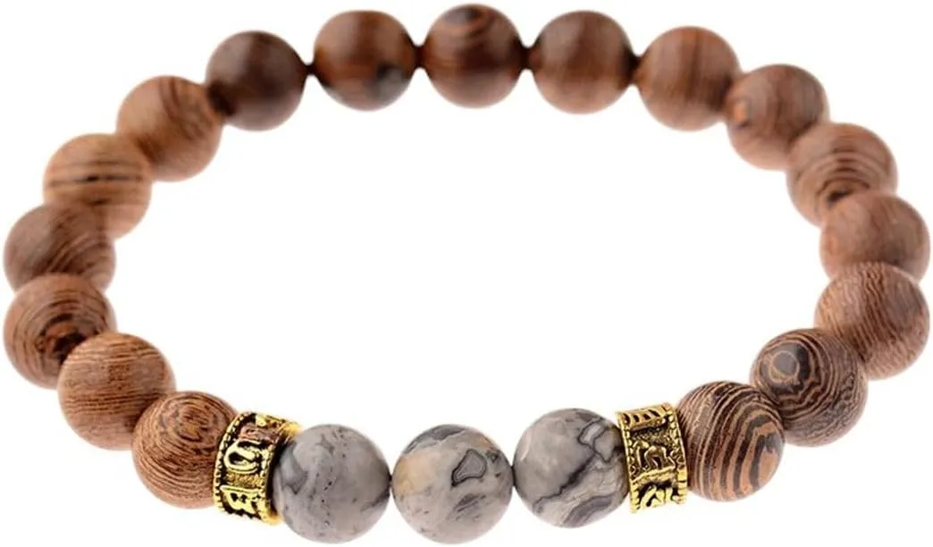 New 2026 Unisex 10Mm Natural Wood Beads Yoga Bracelet For Women Men Elastic Buddhist Prayer Buddha Bracelets&Bangles Jewelry Hombre Fashion Trendy Accessories Creative Gift For Women And Men