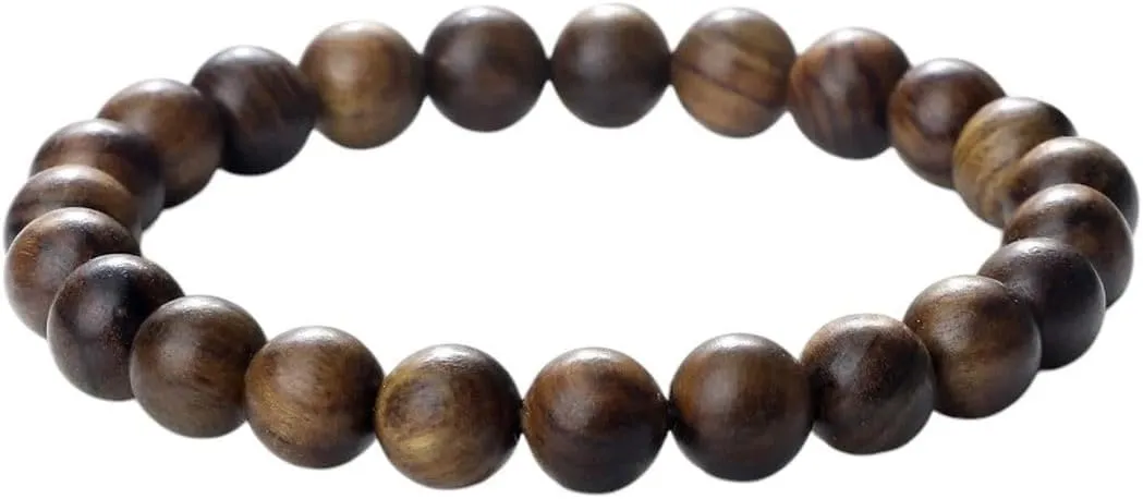New 2026 Unisex 6/8 10Mm Arborvitae Wooden Beads Bracelet Black Flower Pear Aroma Elastic Bangles Women Men Prayer Lucky Buddhism Buddha Jewelry Fashion Trendy Accessories Creative Gift For And