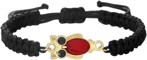 New 2026 Unisex Stainles Stell Owl Pendant Bracelet Handmade Black Rope Bangles For Women Men Prayer Woven Unisex Gift Fashion Jewelry Trendy Accessories Creative For Women And Men