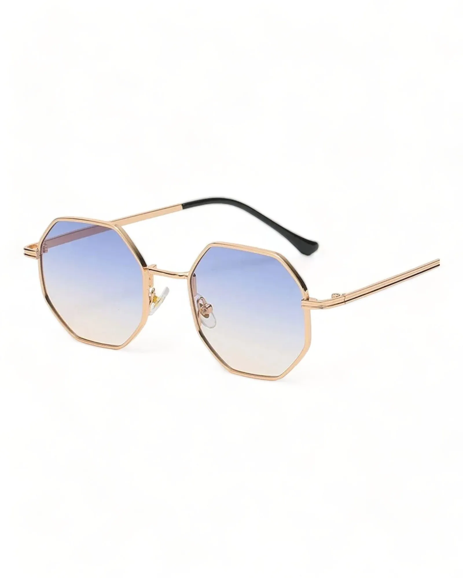 NEW YORK - Octagonal Geometric Metal Frame Sunglasses