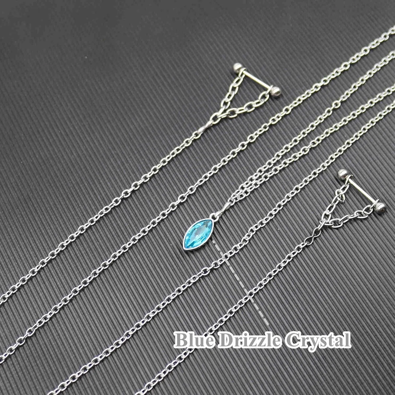 Nipple Chains Pierced Necklace 14G Barbells Nipple Rings Drizzle Dangle Body Piercing Jewelry