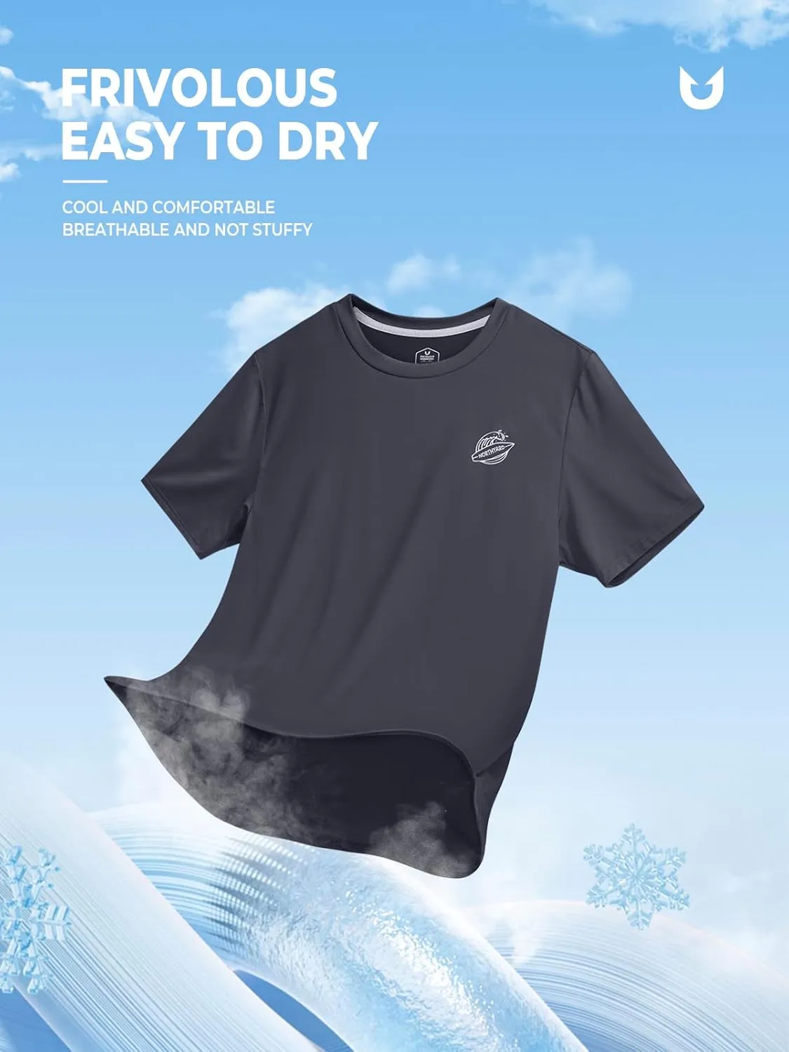 NORTHYARD Men's Athletic Quick Dry Running T-Shirts Workout Active Lightweight Short-Sleeve Shirts Gym Fishing Tee Tops