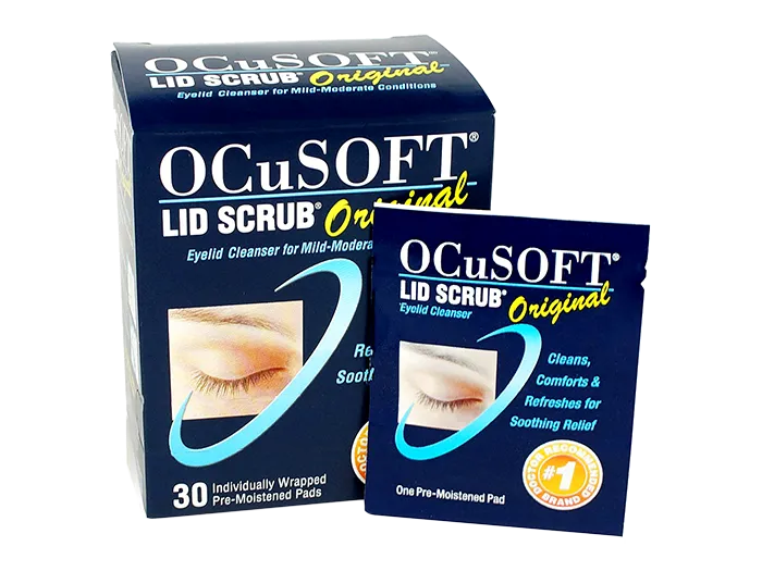 OCuSOFT Lid Scrub Eyelid Cleanser (Pre-Moistened Pads) (30 ct)