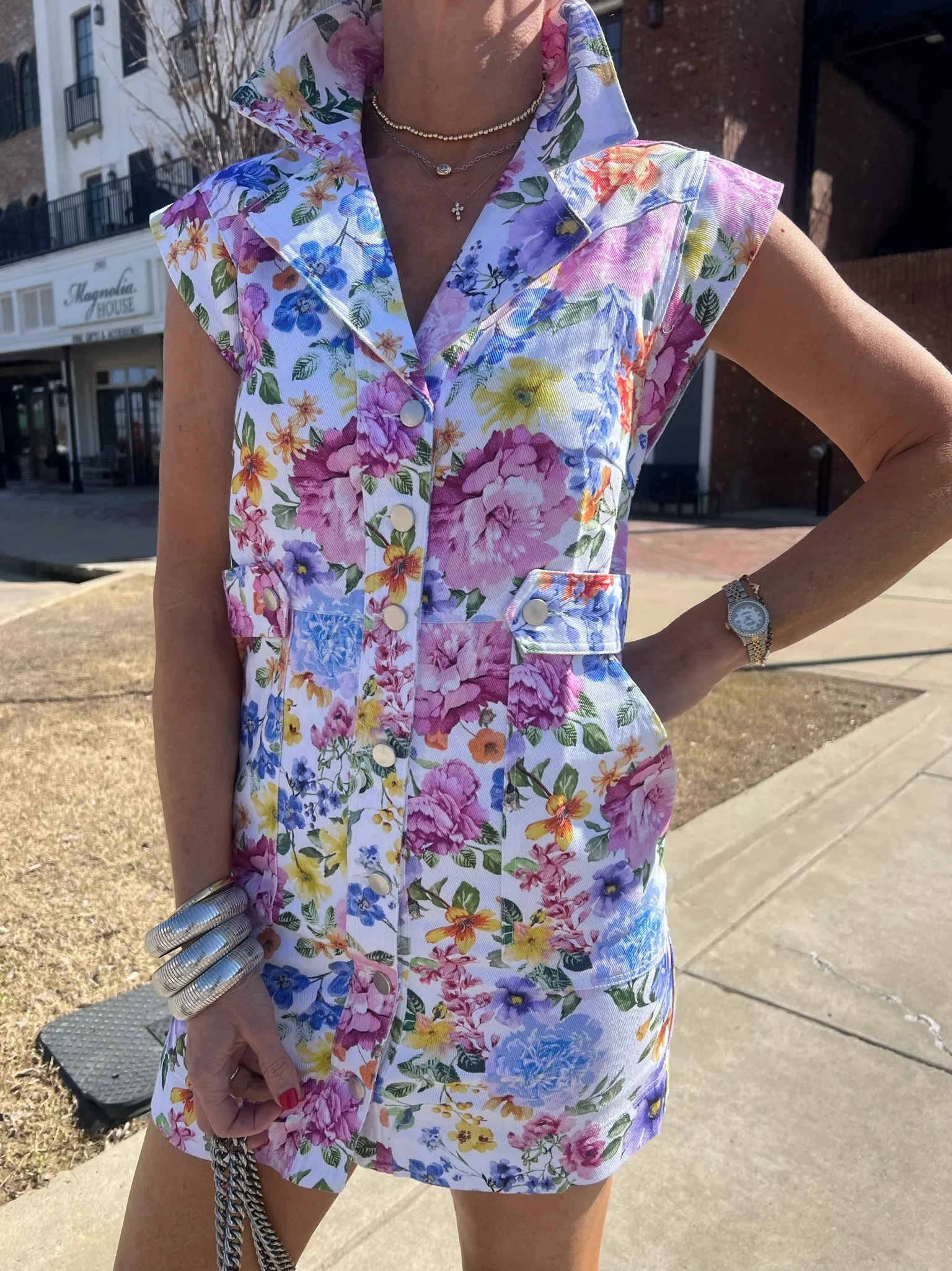 Olivaceous | Delightful Florals Dress