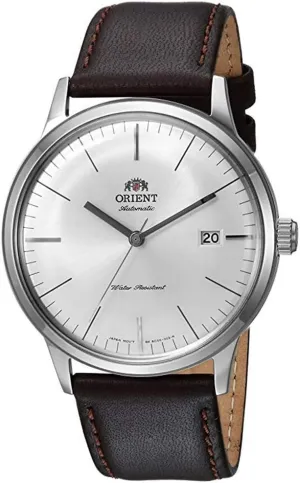Orient '2nd Gen Bambino Version III' Japanese Automatic Stainless Steel and Leather Dress Watch